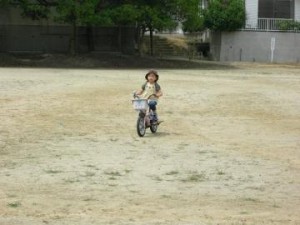 自転車練習風景