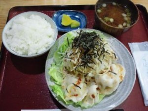 冷やしサラダ餃子定食