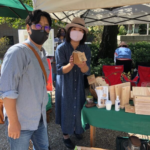 半田 お寺でマルシェ in 常楽寺 武豊の老舗材木屋さんの大藤さん