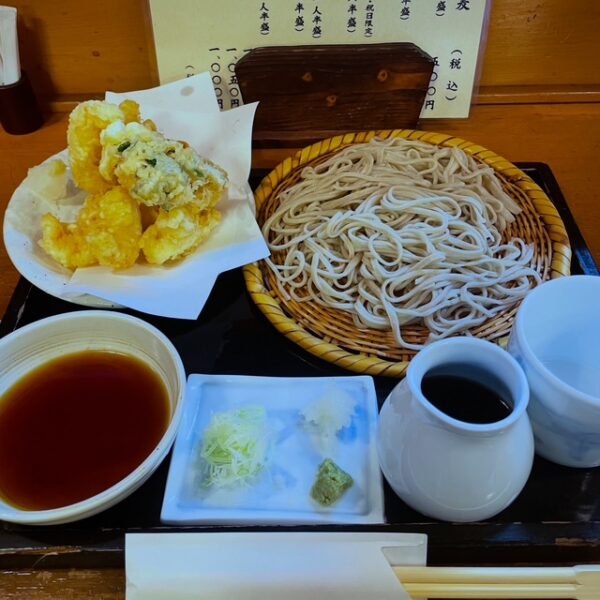 手打そば・天ぷら さいとう 知多郡美浜町河和 かき揚天ざる_1